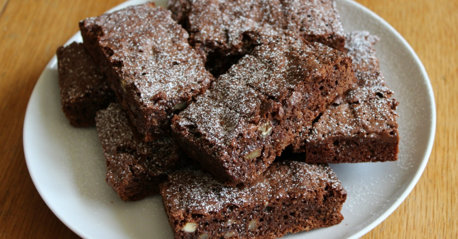 Receitas de Brownie e prato cheio de brownie
