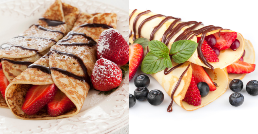 10 Receitas de Sobremesa de Morango-Crepes de Morango