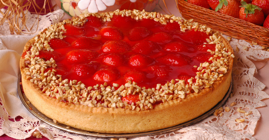 10 Receitas de sobremesa de morango-torta de morango.